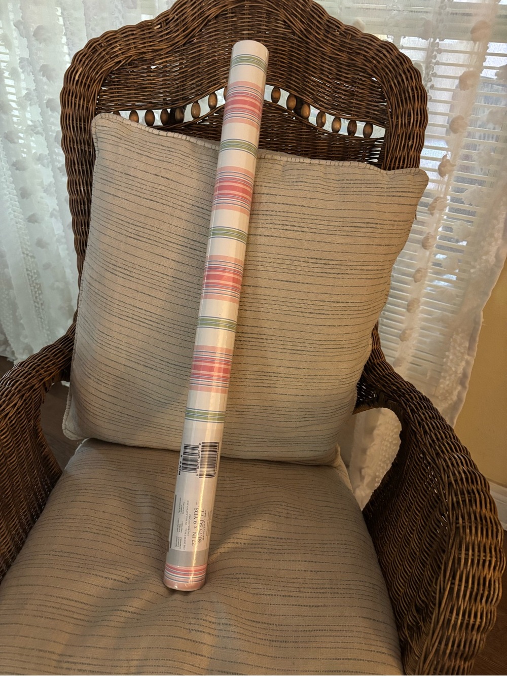 Pastel Stripe Gift Wrap Roll - Pink, Green & Yellow